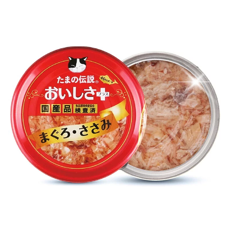 日本三洋小玉傳說 貓罐頭 東瀛風味 白身吞拿魚+雞胸肉 70g (紅)