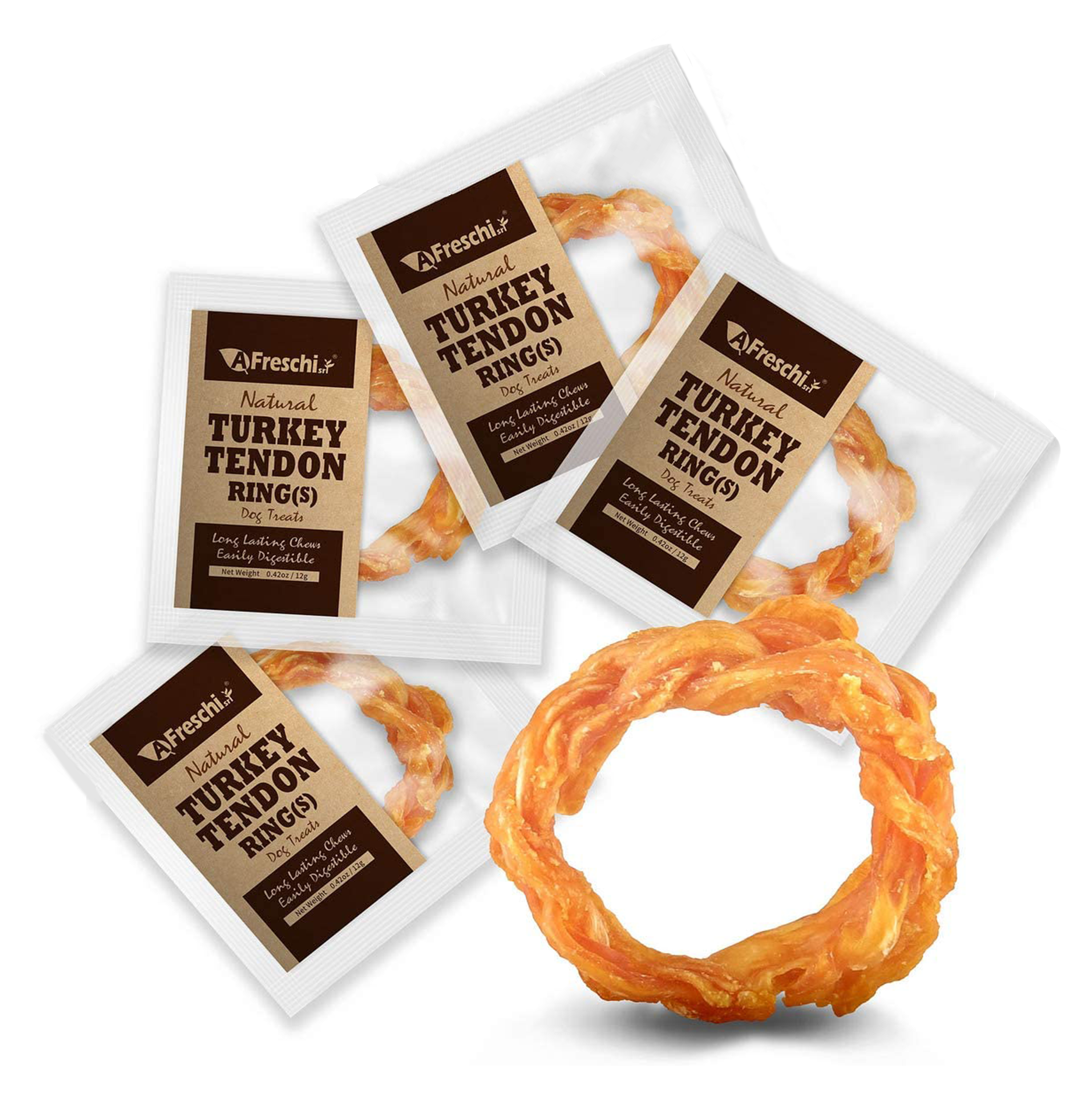 A Freschi srl 艾富鮮 狗小食 天然火雞筋甜甜圈 L