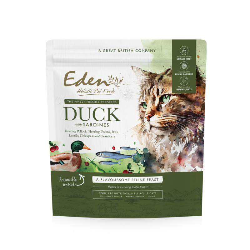 Eden 伊甸園 貓乾糧 鮮肉無穀全貓糧 Feline Feast 鴨肉+沙丁魚 1.5kg