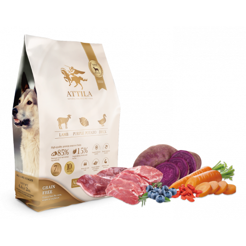 Attila 阿提拉 全犬糧 無榖物 羊肉+鴨肉+紫薯 2kg (白)