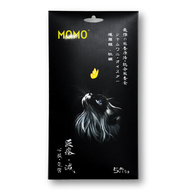 MomoCare 貓小食 功能性主食軟肉泥 [心臟氣管保護] 暹羅鱷+牡蠣 15*5條