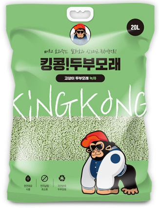 King Kong 金剛 天然豌豆豆腐砂 綠茶 3.0mm 20L (綠)