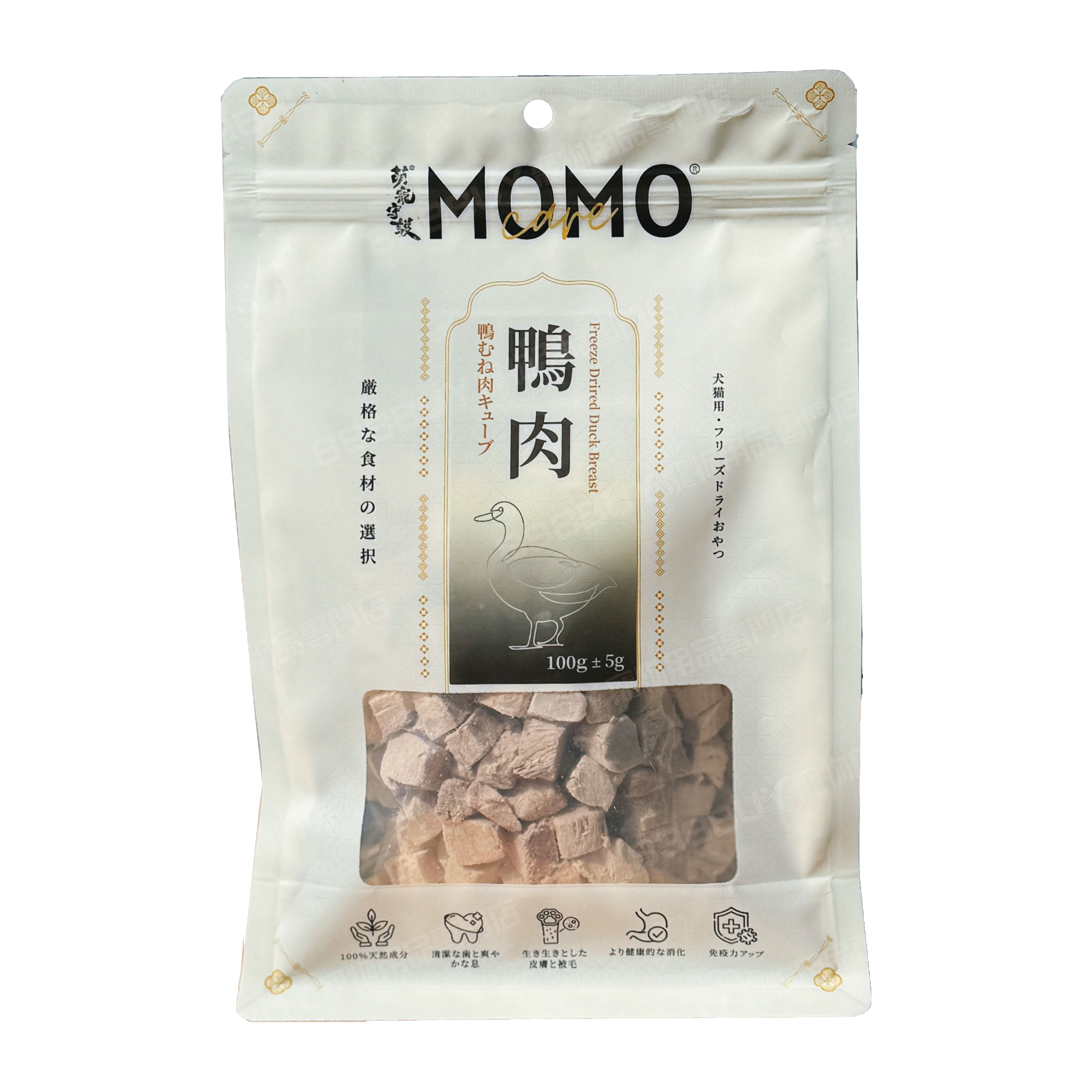 MomoCare 貓狗脫水凍乾小食 定番盛中包 櫻桃鴨胸肉粒 100g