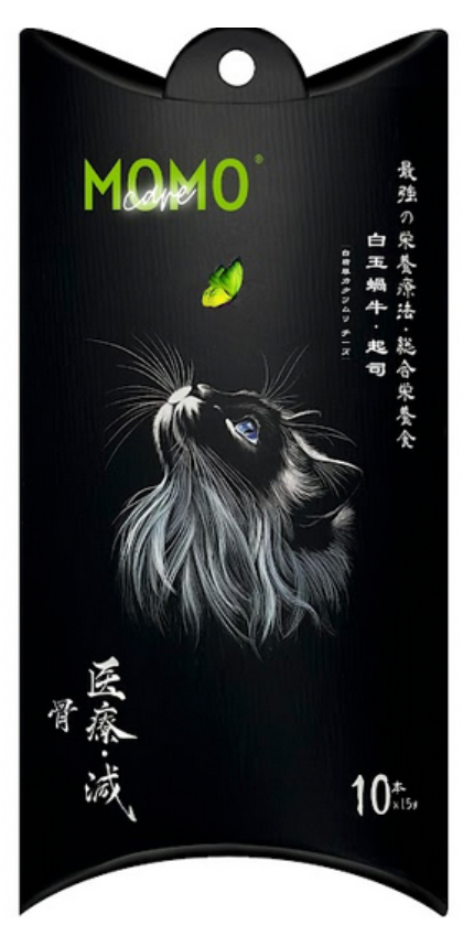 MomoCare 貓小食 功能性主食軟肉泥 [骨骼保護] 白玉蝸牛+起司 15*10條