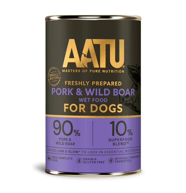 AATU 無穀物狗罐頭 豬及野豬配方 400g