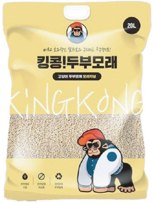 King Kong 金剛 天然豌豆豆腐砂 原味 3.0mm 20L (黃)