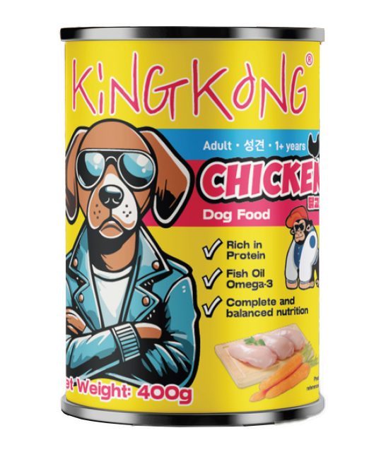 King Kong 金剛 狗罐頭 成犬 雞⾁味 400g
