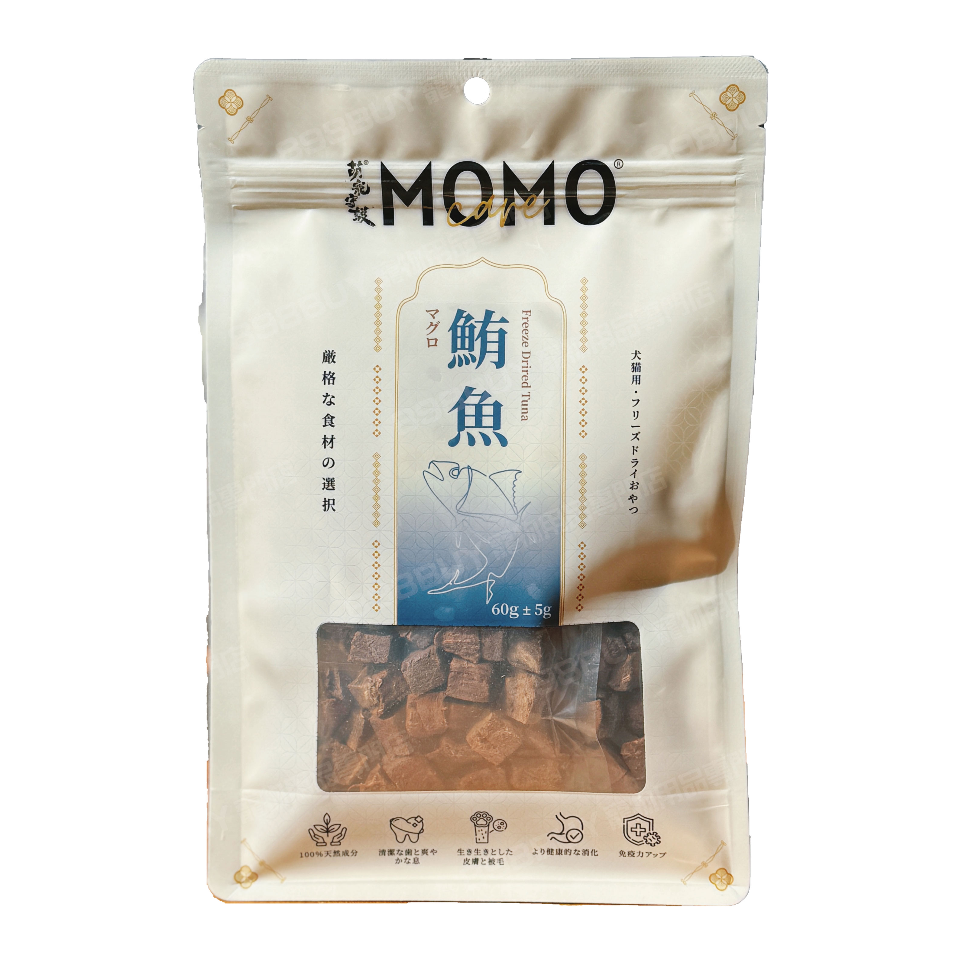MomoCare 貓狗脫水凍乾小食 定番盛中包 藍鰭吞拿魚粒 40g