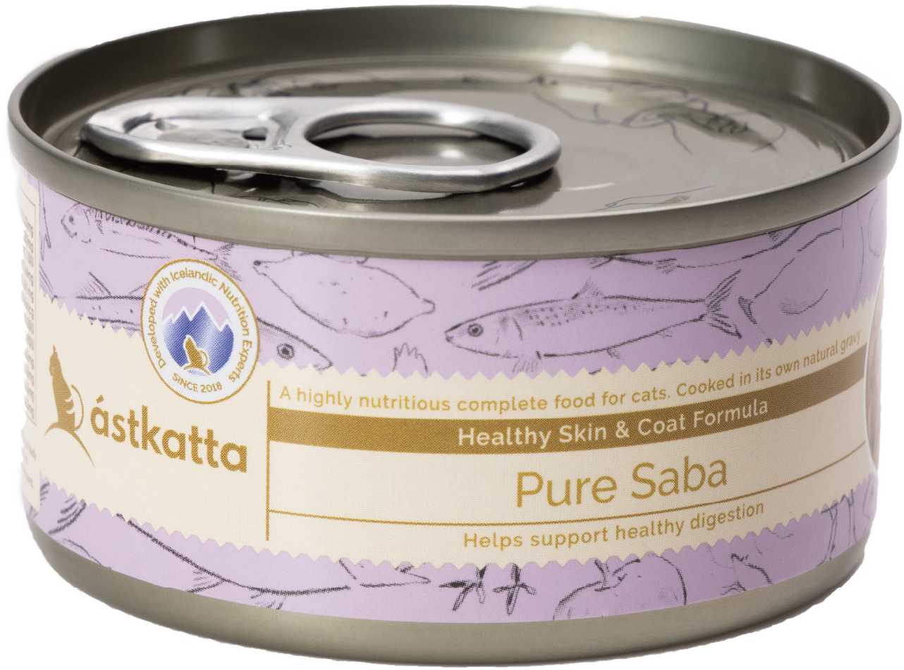 Astkatta 貓罐頭(肉絲) 野生青花魚 (護膚美毛配方) 170g (淡紫)