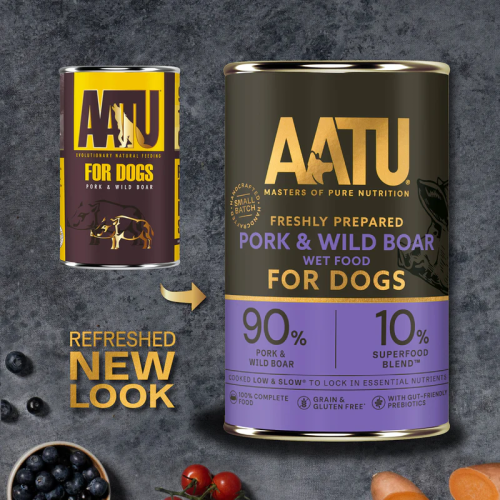 AATU 無穀物狗罐頭 豬及野豬配方 400g