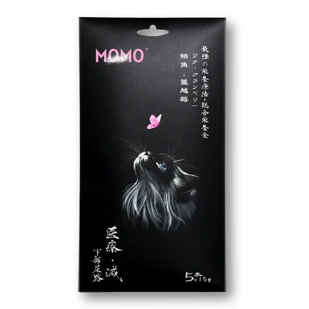 MomoCare 貓小食 功能性主食軟肉泥 [尿路保護] 鮪魚+蔓越莓 15*5條