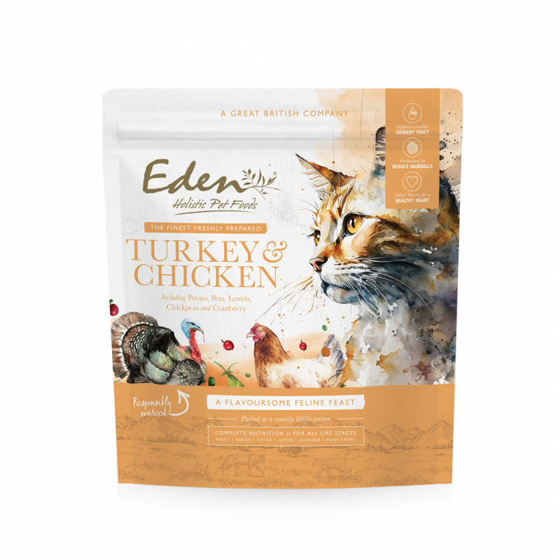 Eden 伊甸園 貓乾糧 鮮肉無穀全貓糧 Feline Feast 火雞+雞肉 1.5kg