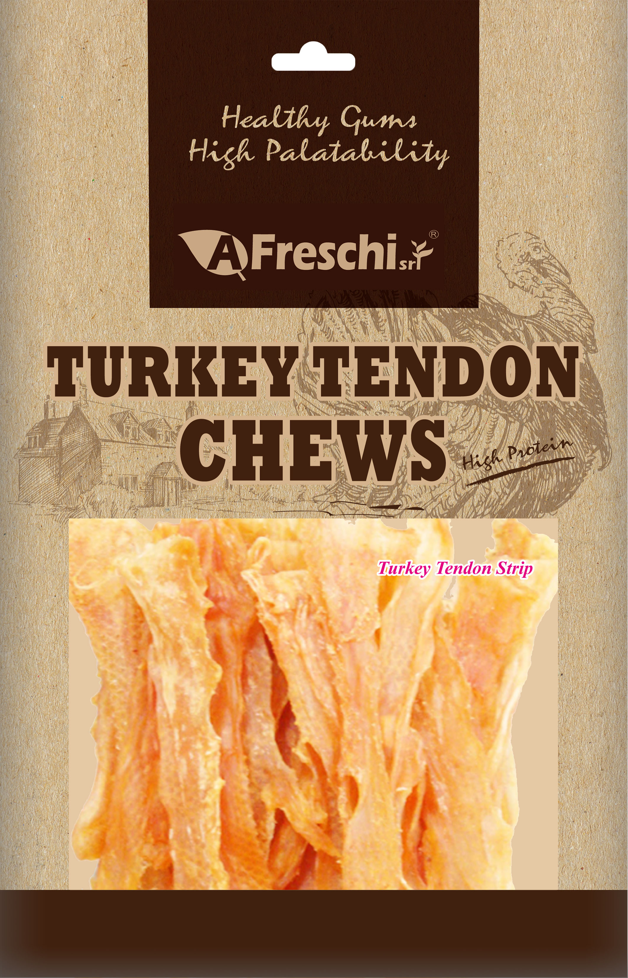 A Freschi srl 艾富鮮 狗小食 火雞筋嚼片 100g