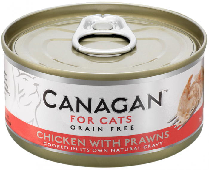 Canagan 原之選 貓罐頭 雞肉伴蝦配方 75g (橙)
