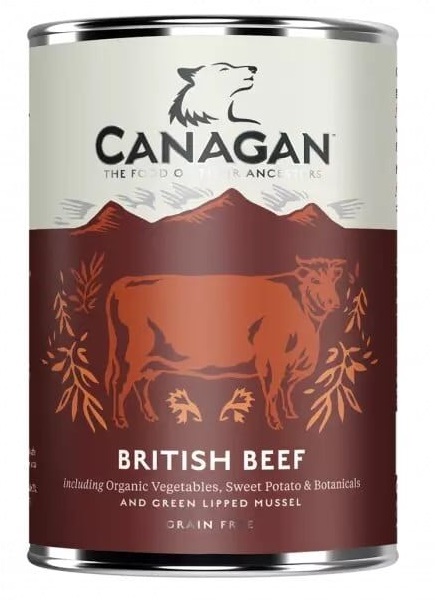 Canagan 原之選 無穀物狗罐頭 牛肉鍋配方 400g (啡紅)