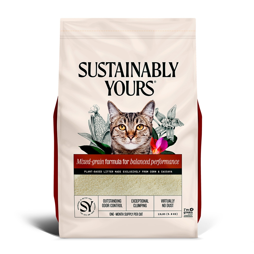 善地球 Sustainably Yours 粟米木薯凝結砂 粗幼混合砂 13lb (橙紅色)