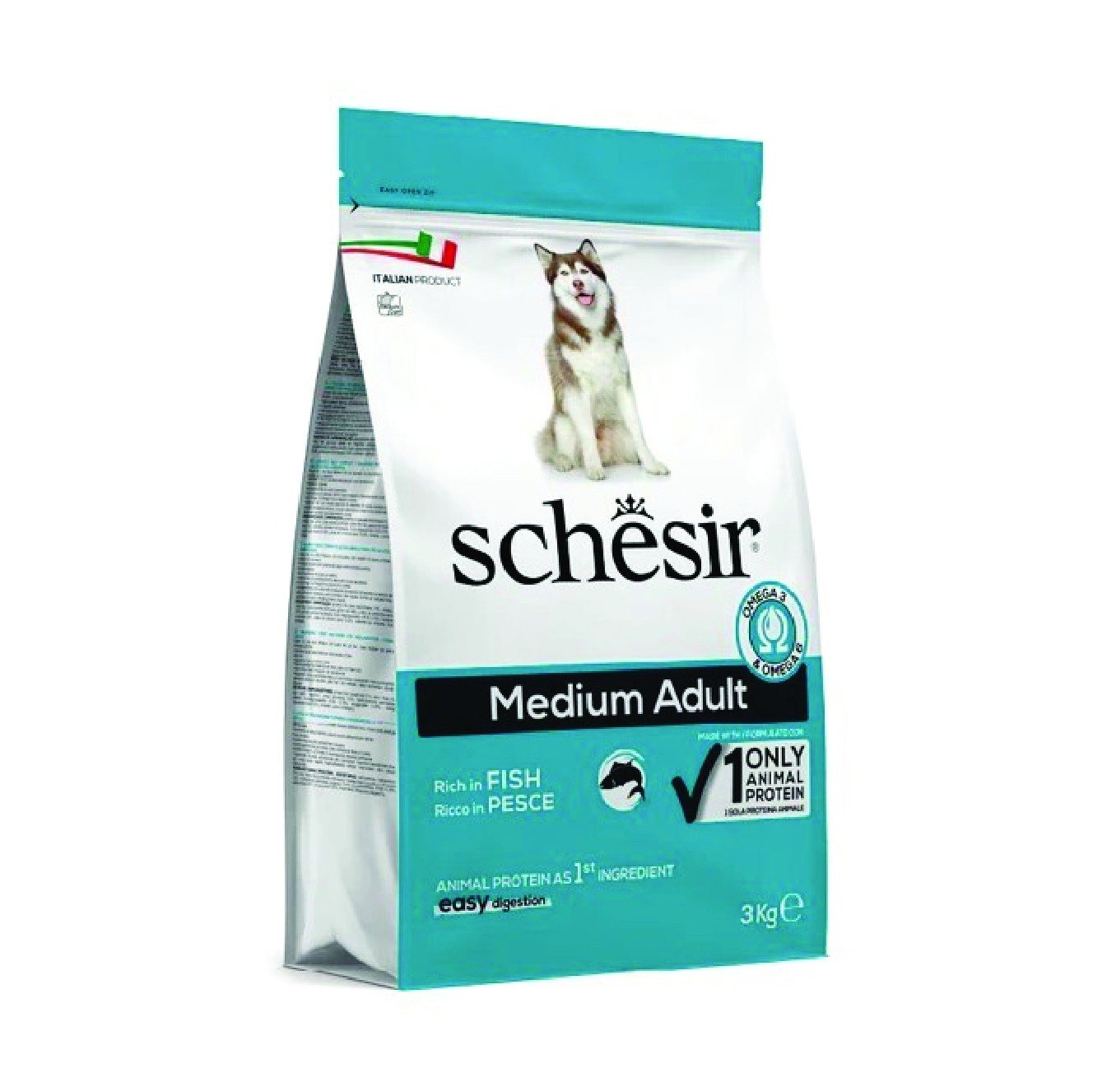 Schesir 狗糧 天然中型成犬糧 魚肉 12kg