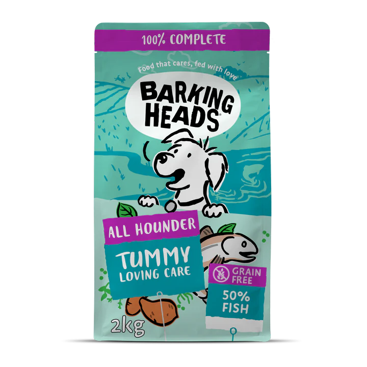 Barking Heads 無穀物狗糧 成犬 深海魚 2kg (藍色)