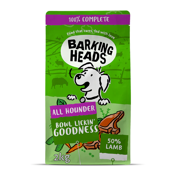 Barking Heads 全天然成犬配方 草飼羊肉 6kg (綠色)