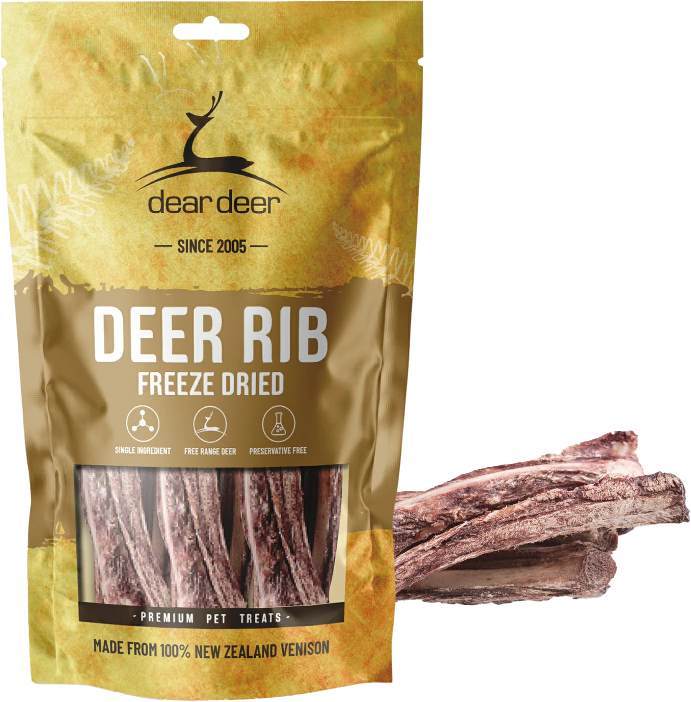 dear deer 狗小食 Rib 鹿肋條 100g