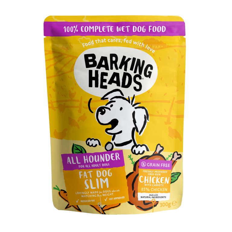 Barking Heads 狗濕糧包(主食) 無穀物 成犬 體重控制 雞肉 (黃色) 300g