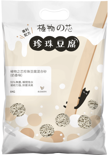 植物之芯 珍珠豆腐混合貓砂 奶香味 8kg