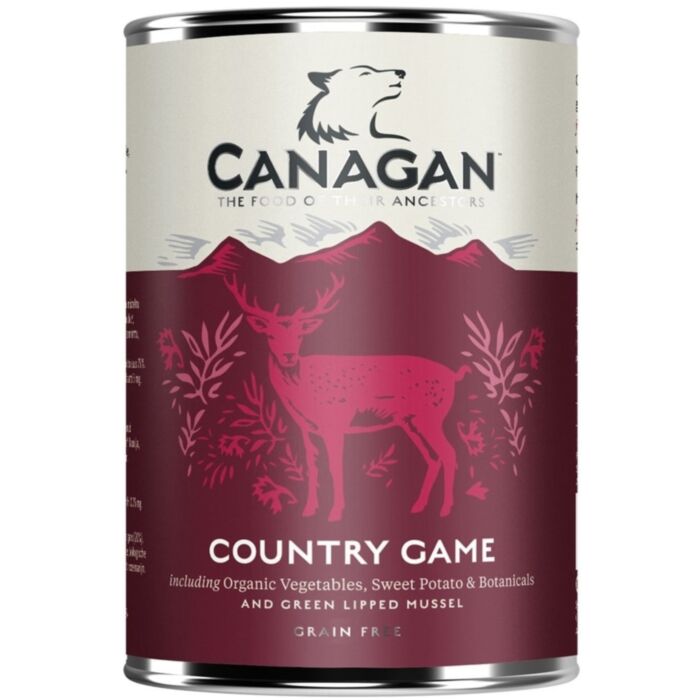 Canagan 原之選 無穀物狗罐頭 田園野味配方(鹿肉+野豬肉) 400g (桃紅)