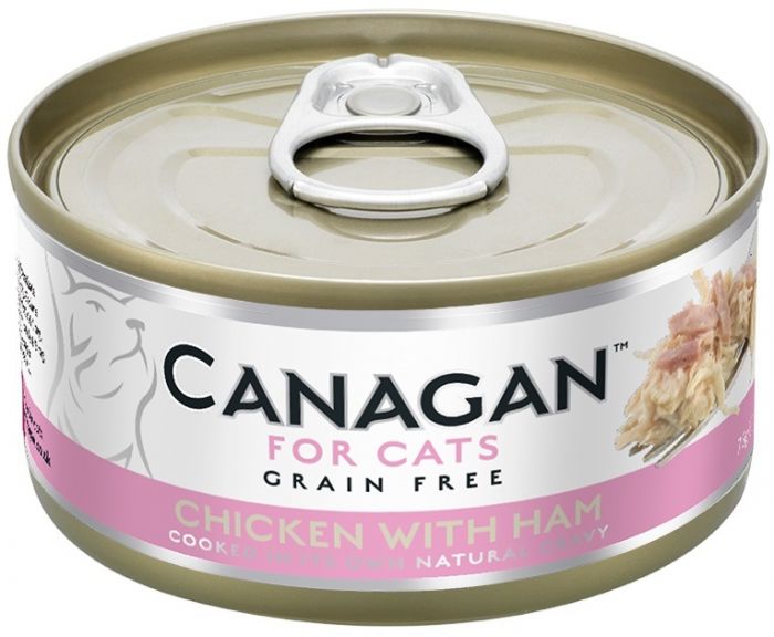 Canagan 原之選 貓罐頭 雞肉伴火腿配方 75g (粉紅)