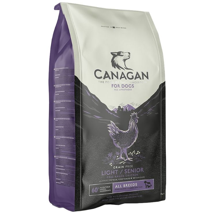 Canagan 原之選 無穀物狗糧 走地雞配方 減肥/老犬用 關節護理 標準粒 (紫) 12kg