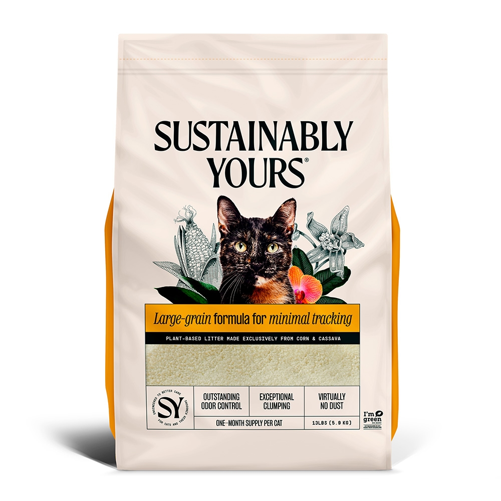 善地球 Sustainably Yours 粟米木薯凝結砂 粗砂 13lb (黃色)