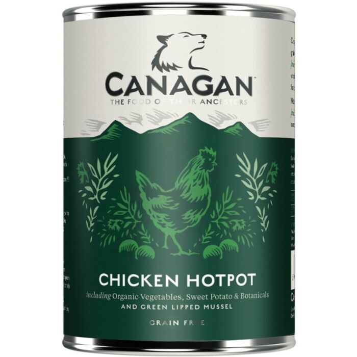 Canagan 原之選 無穀物狗罐頭 雞肉配方 400g (綠)