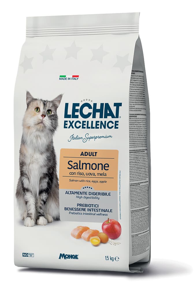 Lechat Excellence 貓糧 成貓美毛配方 三文魚蘋果 1.5kg