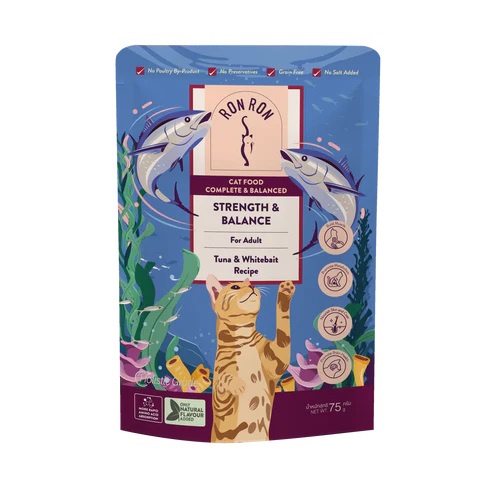 RonRon 貓濕糧 機能主食包 全方位保建系列 成貓 吞拿銀魚海帶高湯 75g