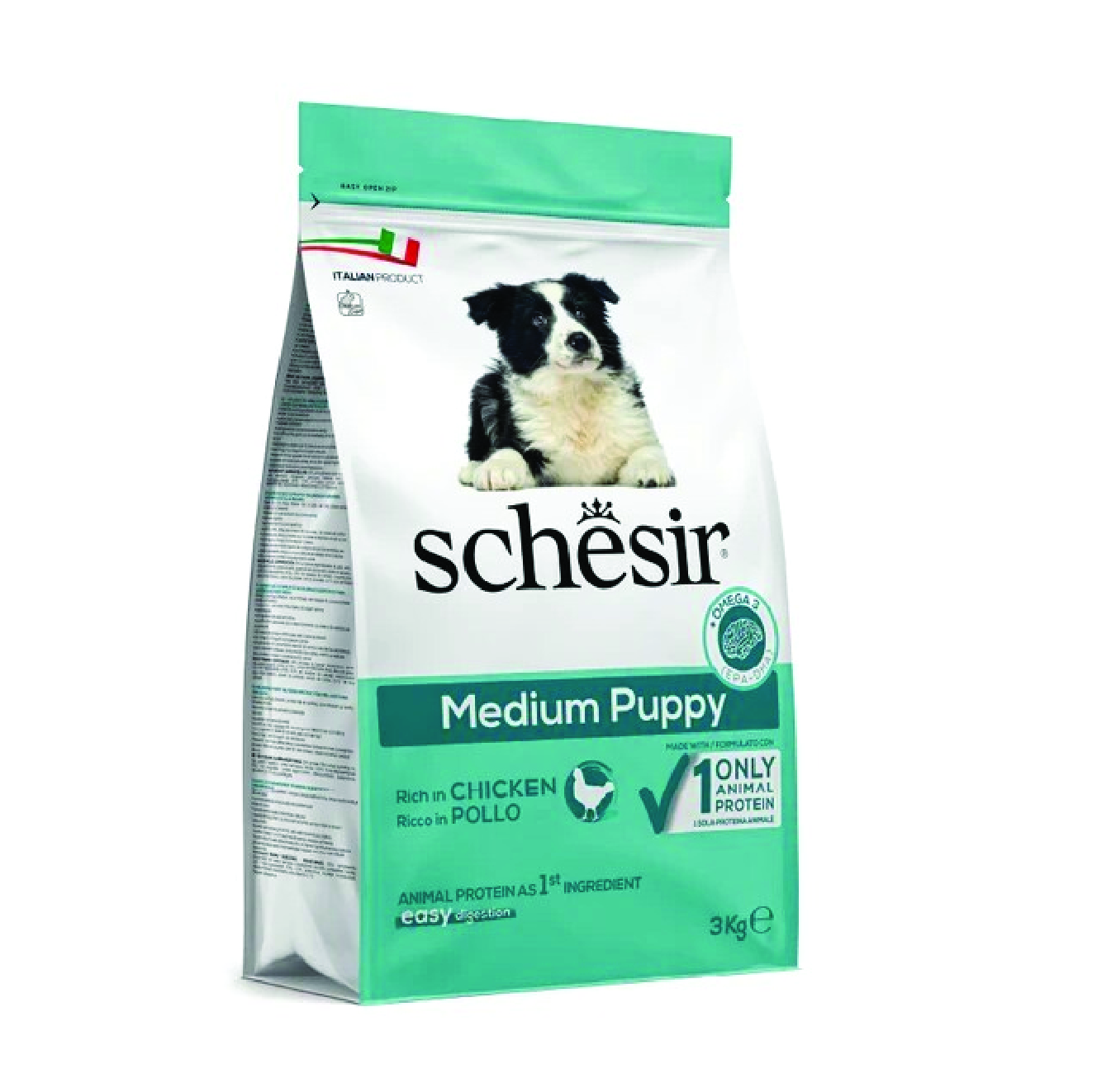 Schesir 狗糧 天然中型幼犬糧 雞肉 3kg