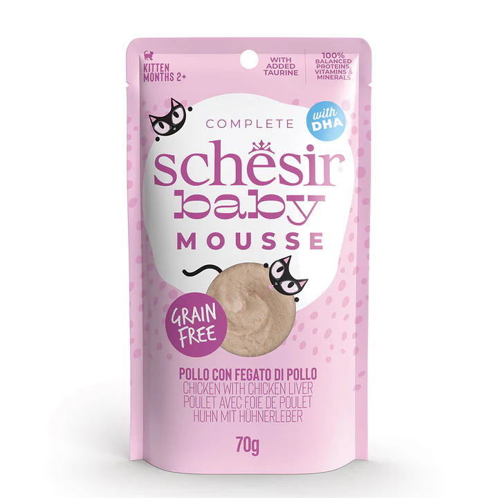 SchSchesir 貓濕包(主食) 幼貓系列 雞肉+雞肝(慕斯) 70g