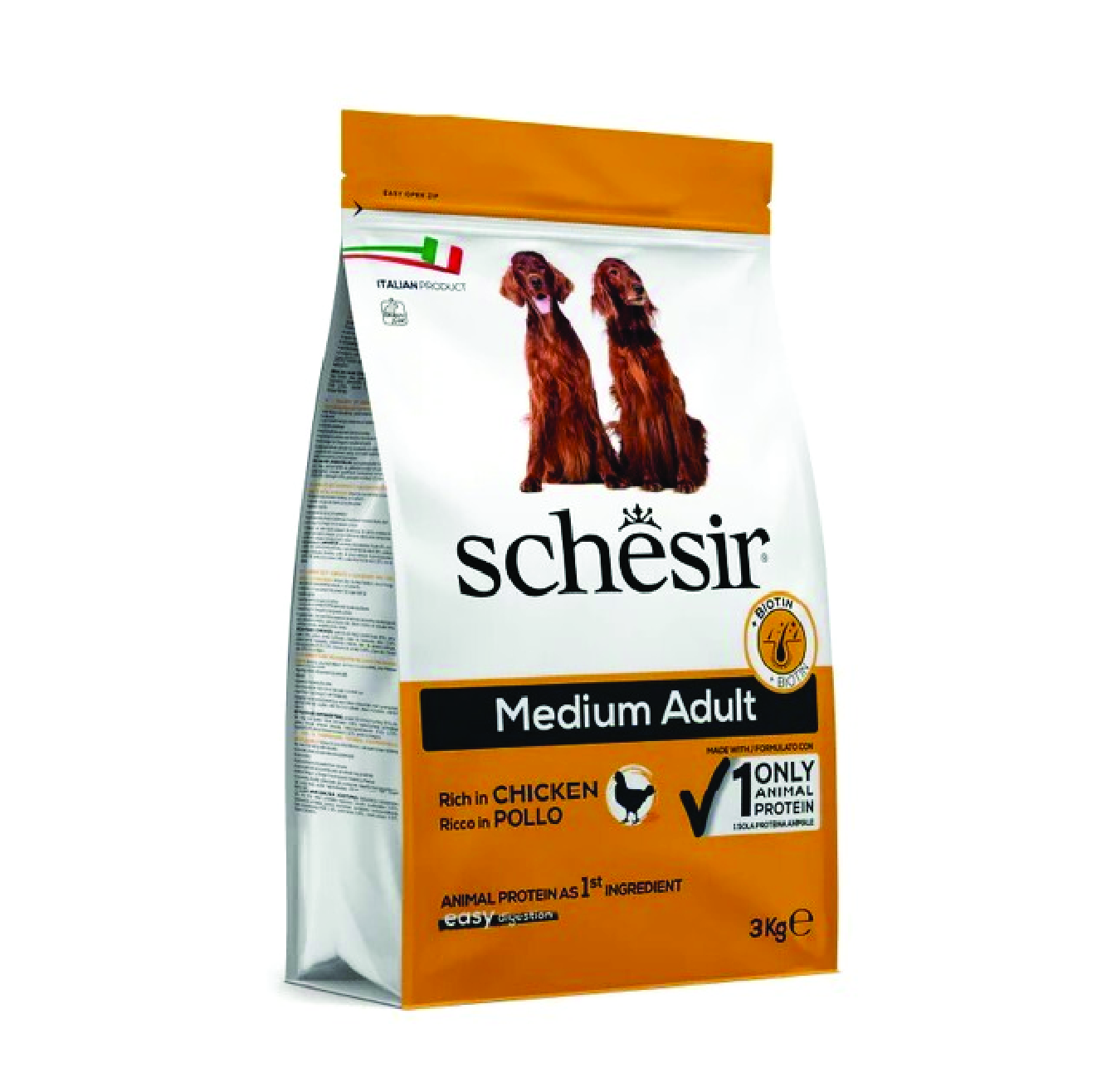 Schesir 狗糧 天然中型成犬糧 雞肉 12kg