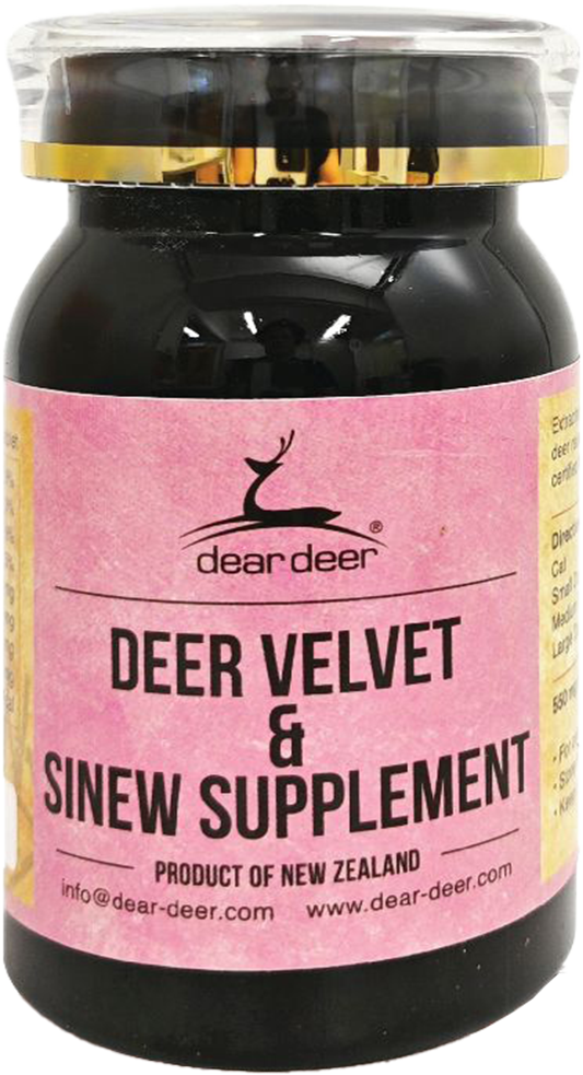 dear deer Velvet & Sinew Supplement 鹿茸鹿筋活力保健素 100粒 (增強免疫力,防衰老,改善皮膚敏感,治療關節炎,柔順毛髮)