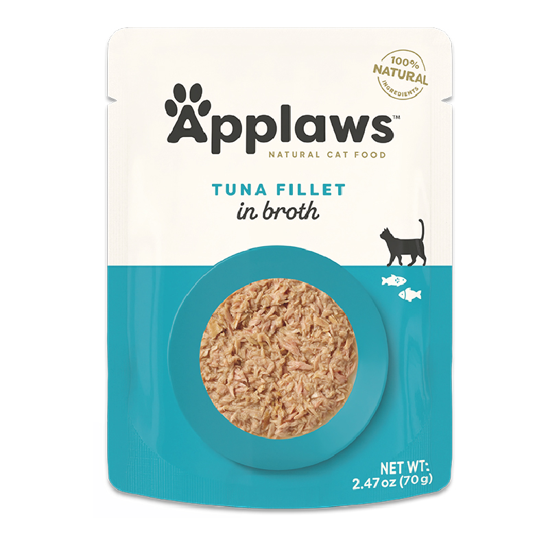 APPLAWS 貓濕糧餐包 Pouch 肉絲湯汁配方 吞拿魚 70g (綠藍)