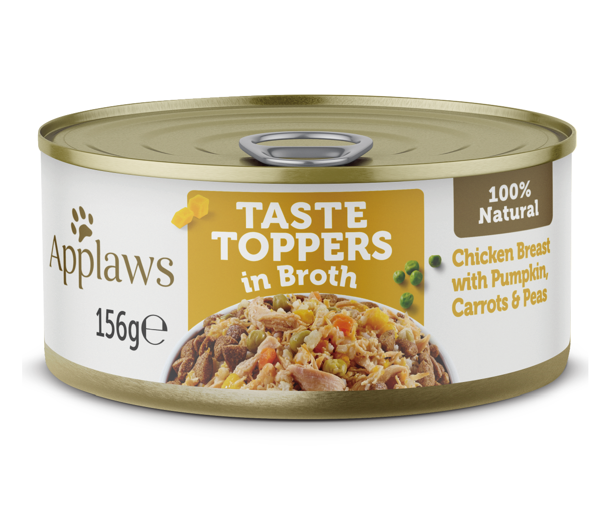 Applaws 狗罐頭 Taste Toppers 肉絲湯汁配方 雞胸肉,蔬菜 156g (啡黃)